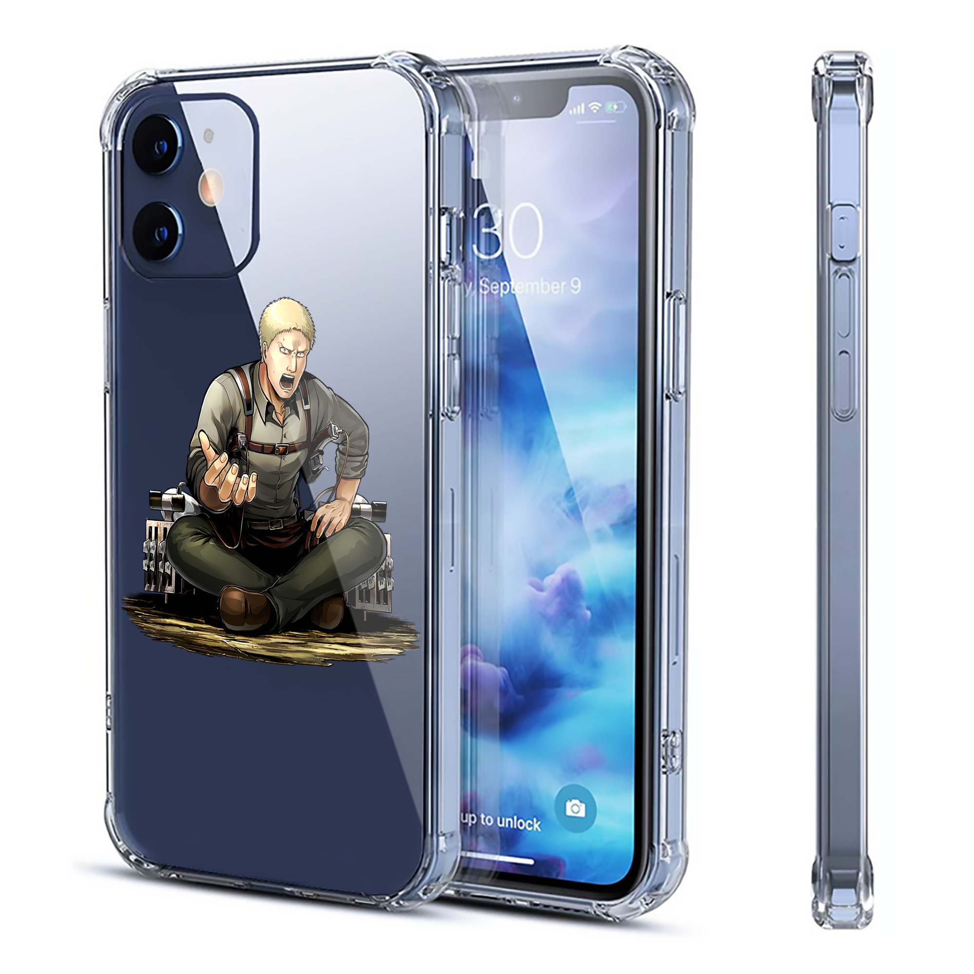 （画像用） 進撃の巨人 ライナー・ブラウン Attack on Titan Reiner Braun 【iPhone 12シリーズ対応】透明スマホケース（クリアソフトケース）